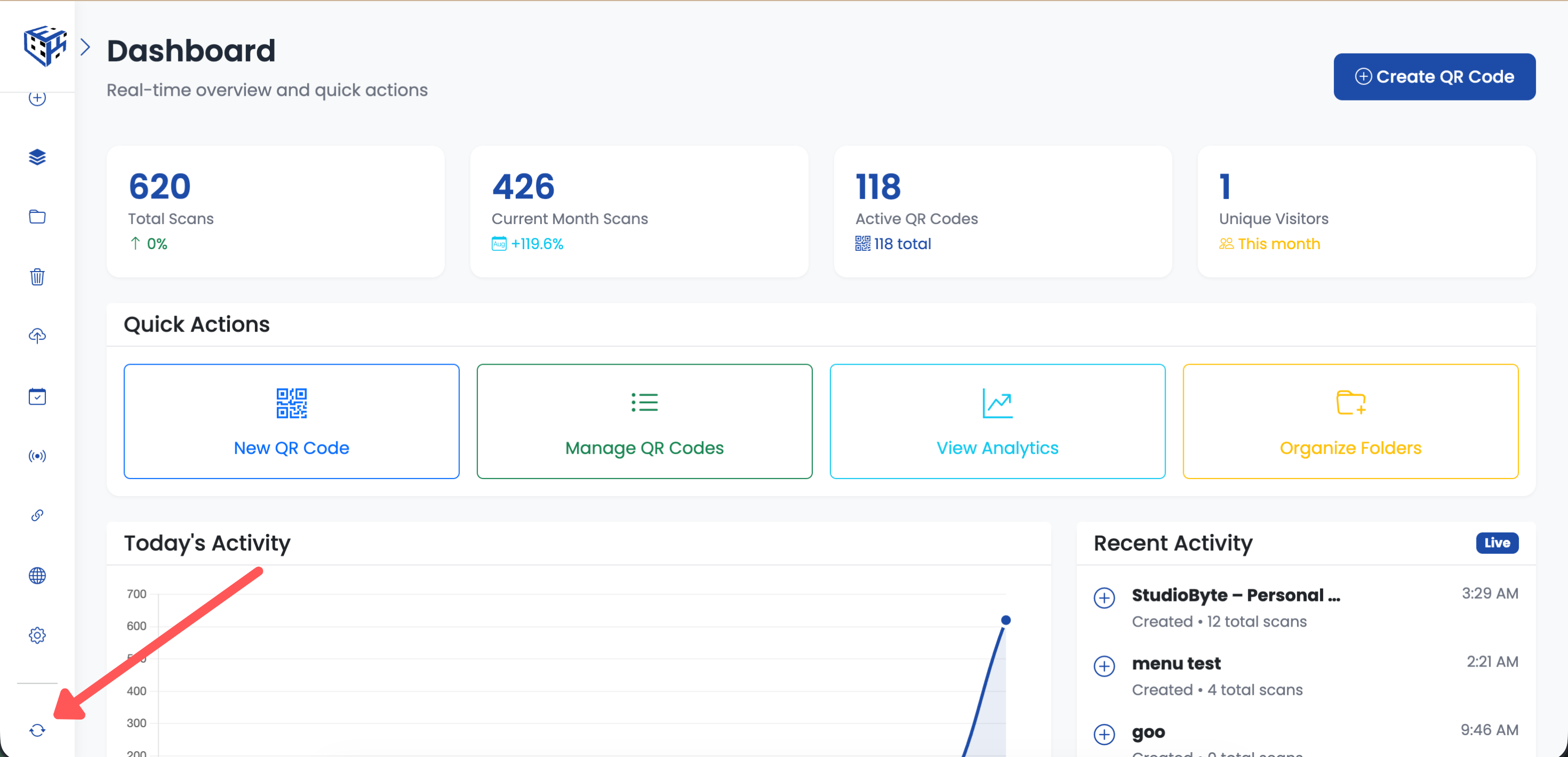 Switch Workspace in sidebar