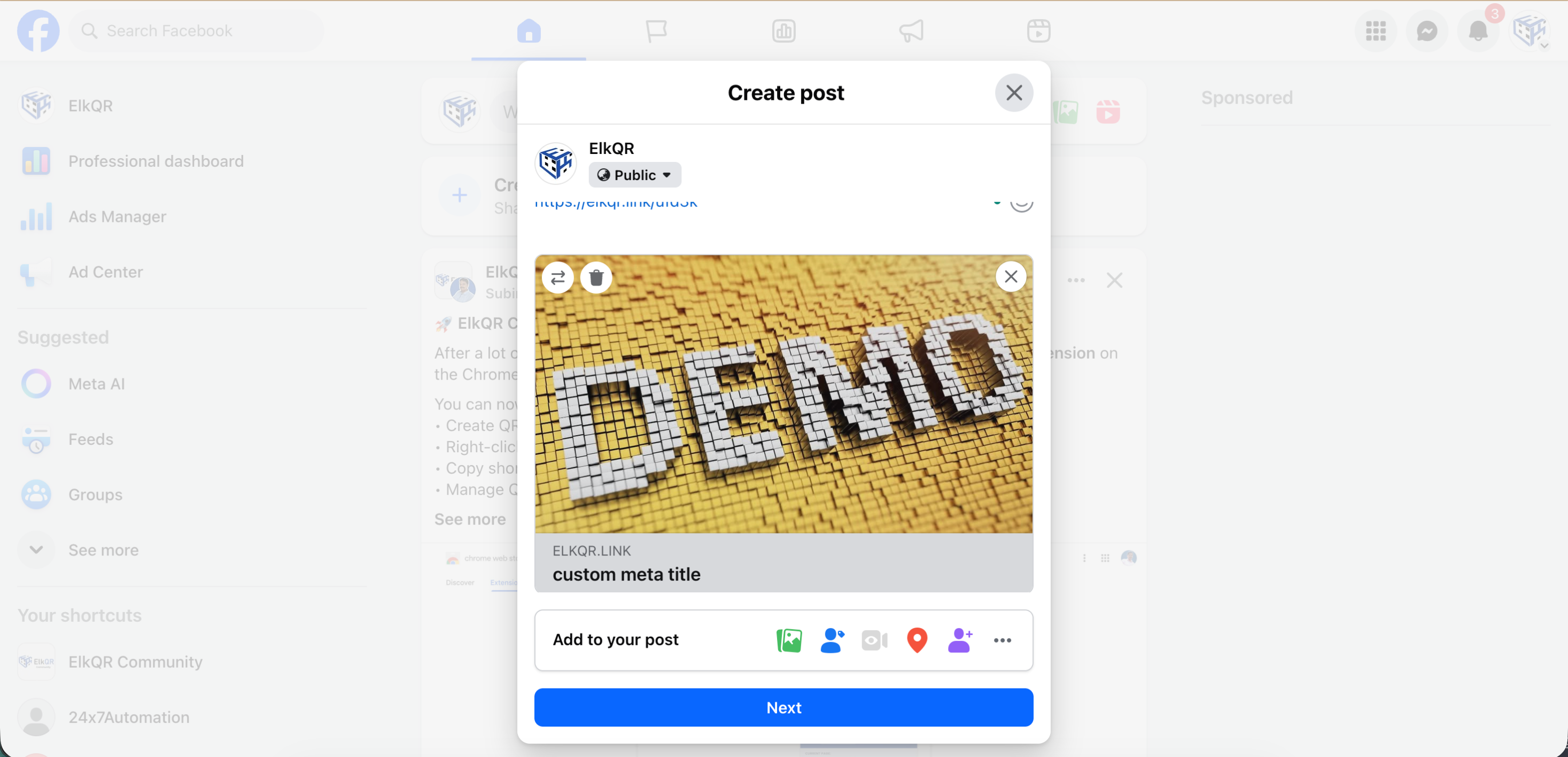 Social media preview