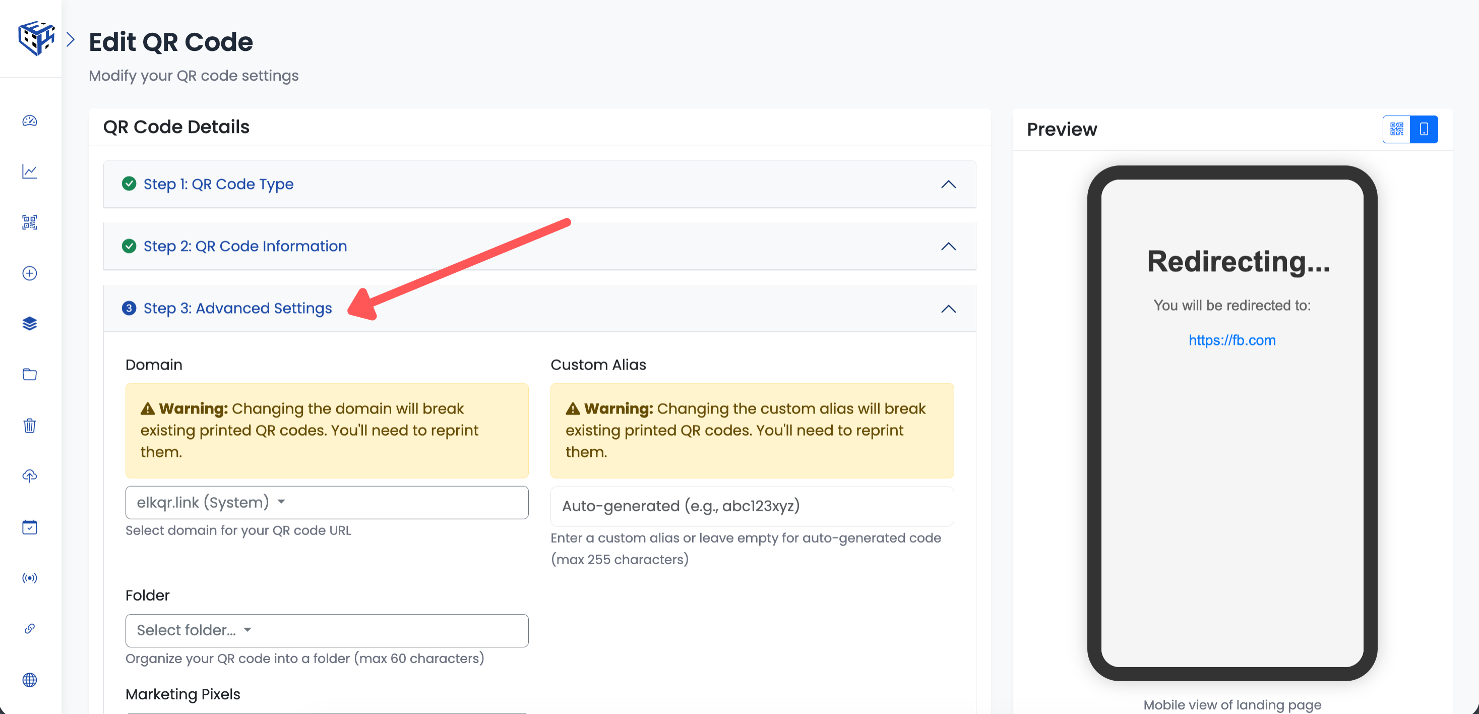 Advanced Settings tab