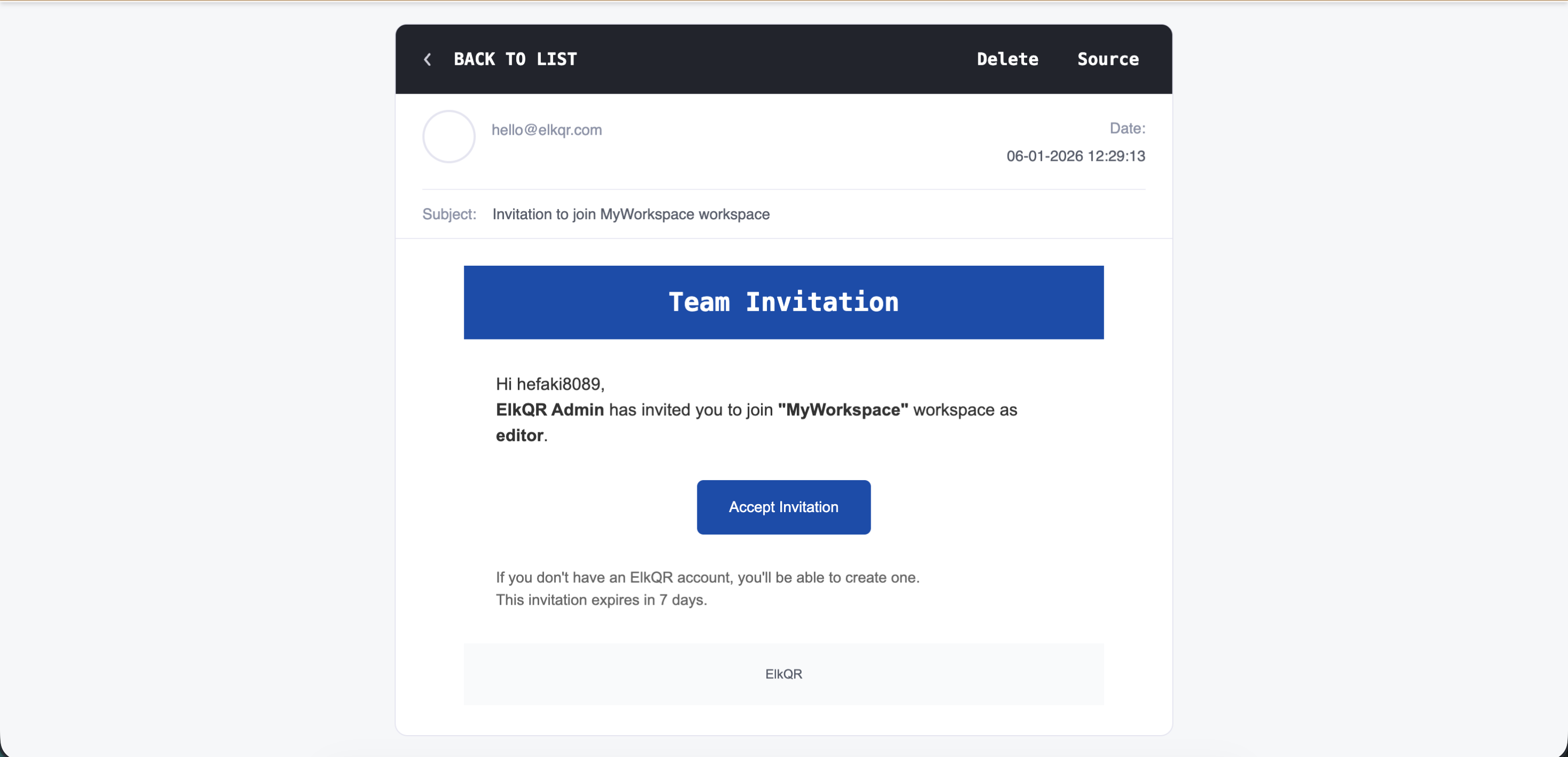 What happens after sending invitation