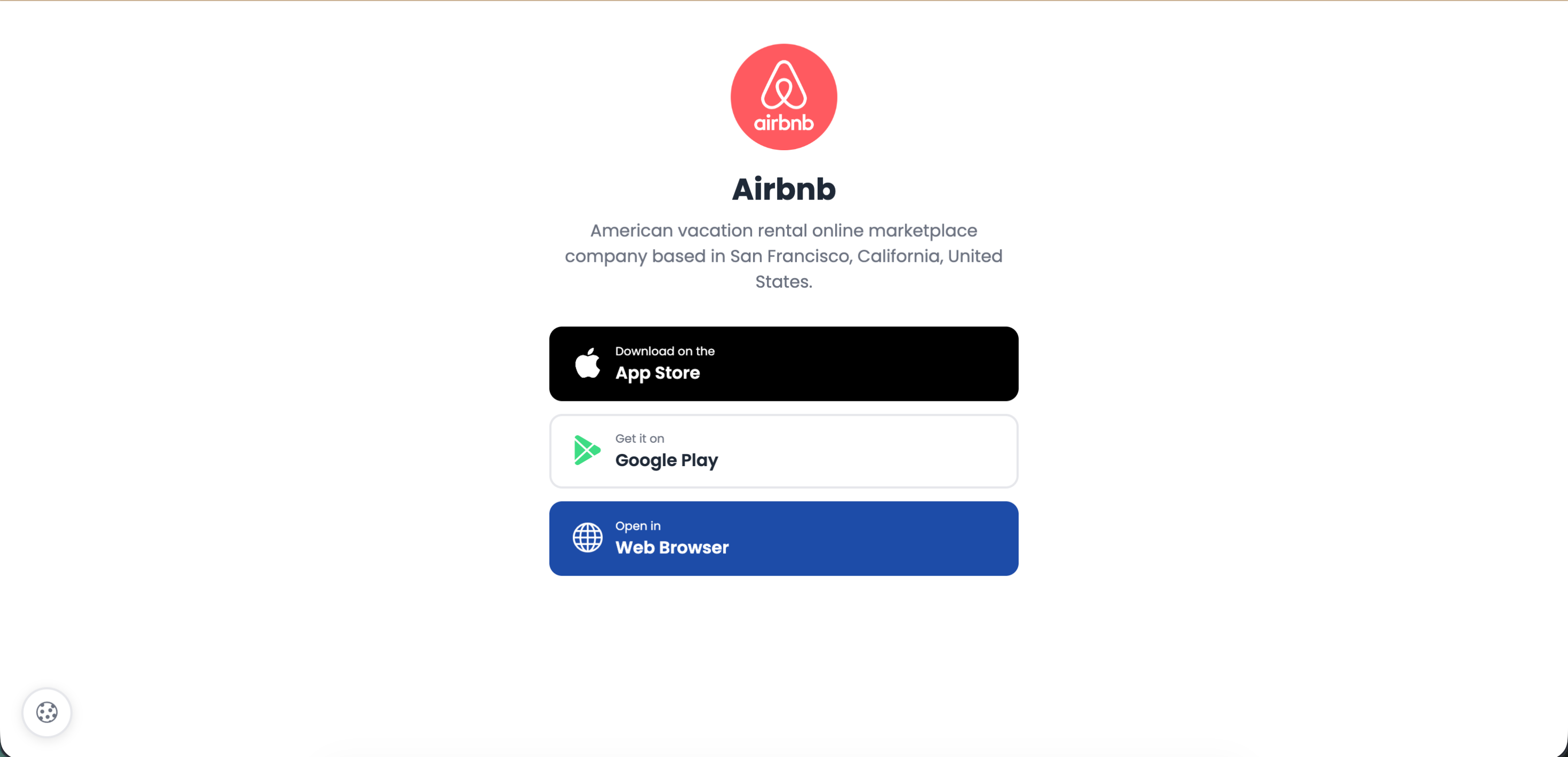 App download landing page