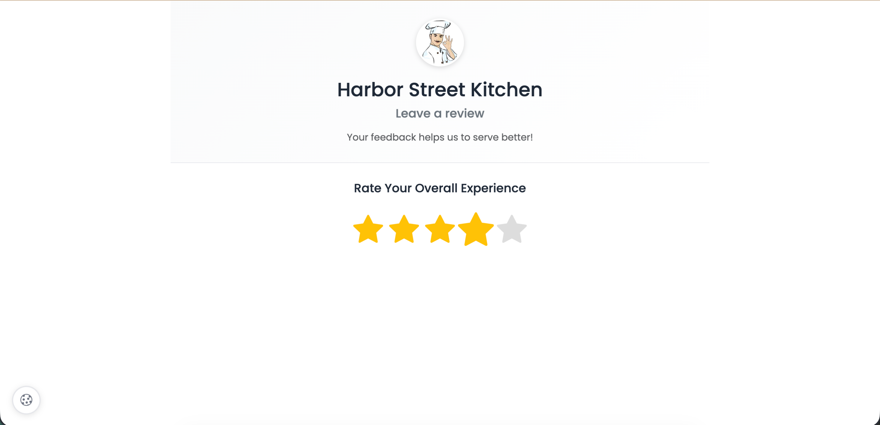 Feedback landing page