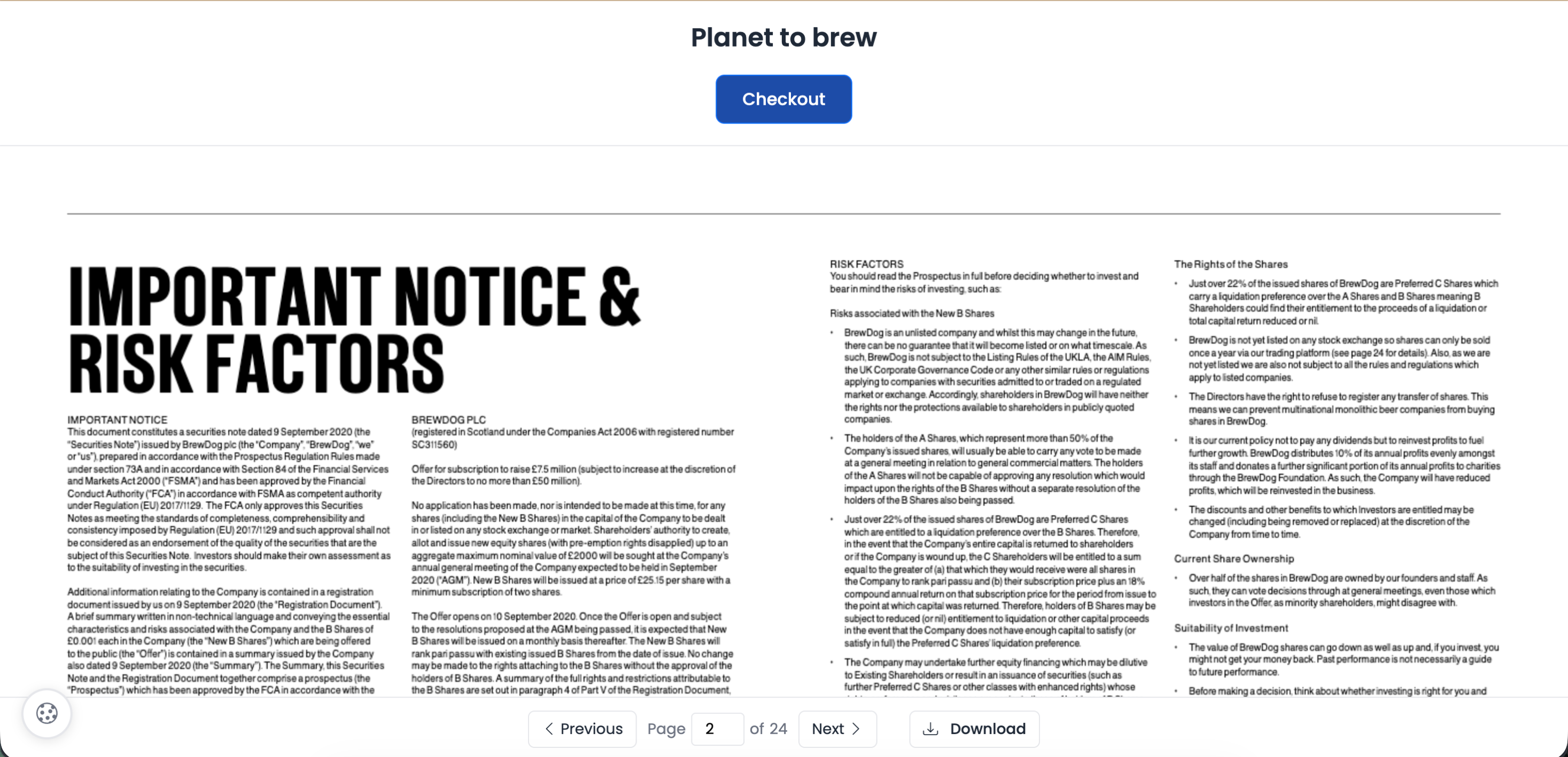 PDF landing page example